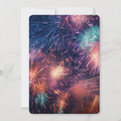 Erstellen Sie Ihre eigenen farbigen Fireworks Einladung (Rückseite)