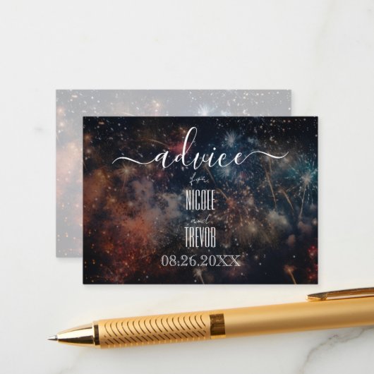 Erstellen Sie Ihre eigenen farbigen Fireworks Hinweiskarte (Vorderseite/Rückseite Beispiel)