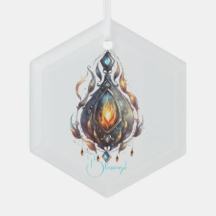 Erstellen Sie Ihre eigenen Feuertopaz Bejewelen Ornament Aus Glas