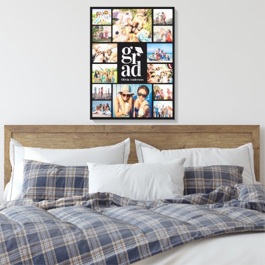 Erstellen Sie Ihre eigenen Foto Collage Graduate B Leinwanddruck (Insitu (Schlafzimmer))