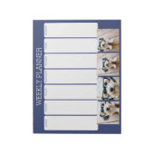 Erstellen Sie Ihre eigenen Foto Collage Navy 4 Bil Notizblock (Rotiert)