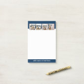 Erstellen Sie Ihre eigenen Foto Collage Navy 4 Bil Post-it Klebezettel (Auf Schreibtisch)