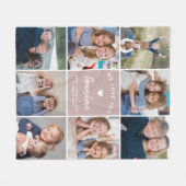 Erstellen Sie Ihre eigenen Foto Collage Oma Blue Fleecedecke (Vorderseite (Horizontal))