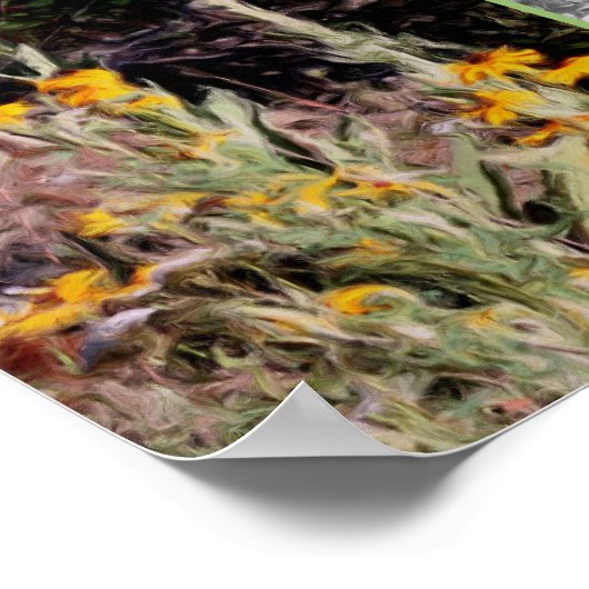 Erstellen Sie Ihre eigenen Foto Wildblumen Art Bor Poster (Ecke)