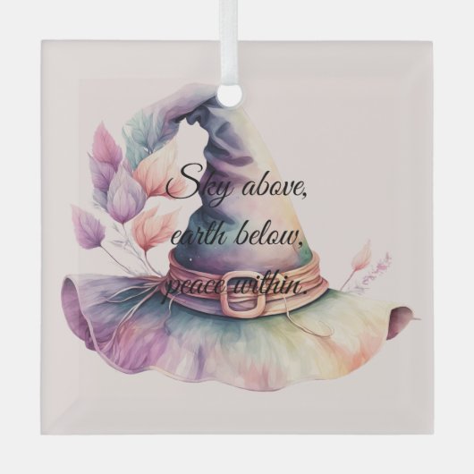 Erstellen Sie Ihre eigenen Frilly-Regenbogen-Hexen Ornament Aus Glas (Vorderseite)