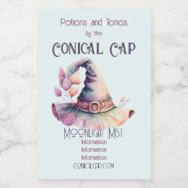 Erstellen Sie Ihre eigenen Frilly-Regenbogen-Hexen Weinetikett