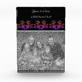 Erstellen Sie Ihre eigenen, gefestigten Rose Perso Fotoblock (Vorderseite)