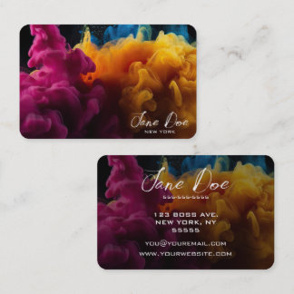 Erstellen Sie Ihre eigenen gelben Farbwolken Visitenkarte