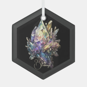 Erstellen Sie Ihre eigenen gelben Kristalle Ornament Aus Glas