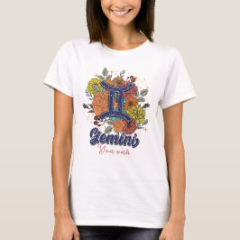 Erstellen Sie Ihre eigenen Gemini-Zodiac-Blume T-Shirt