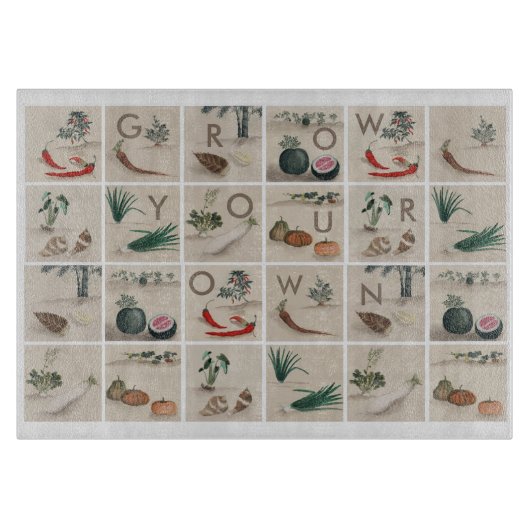 Erstellen Sie Ihre eigenen Gemüse-Illustrationspla Schneidebrett (Vorderseite)