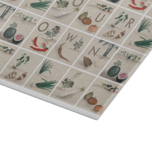 Erstellen Sie Ihre eigenen Gemüse-Illustrationspla Schneidebrett (Ecke)