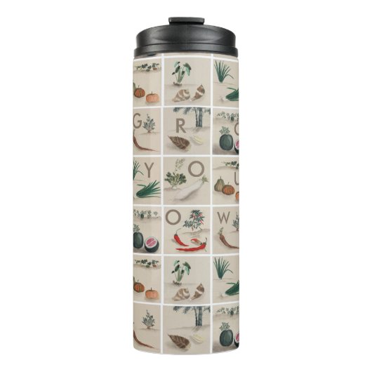 Erstellen Sie Ihre eigenen Gemüse-Illustrationspla Thermosbecher (Vorderseite)