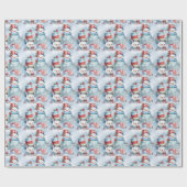 Erstellen Sie Ihre eigenen Geschenke im Schnee Geschenkpapier (Flach)