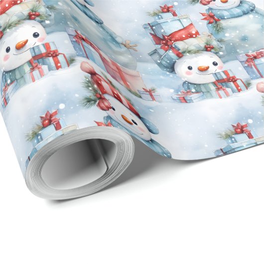 Erstellen Sie Ihre eigenen Geschenke im Schnee Geschenkpapier (Rolleneckpunkt)