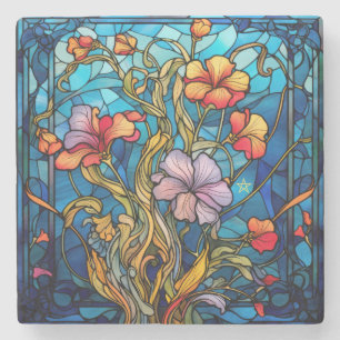 Erstellen Sie Ihre eigenen Glasblumen Floral Steinuntersetzer
