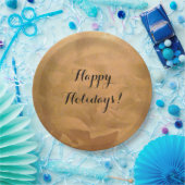 Erstellen Sie Ihre eigenen glücklichen Ferien Kupf Pappteller (Party)