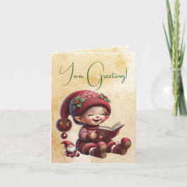 Erstellen Sie Ihre eigenen glücklichen Tale Vintag Feiertagskarte