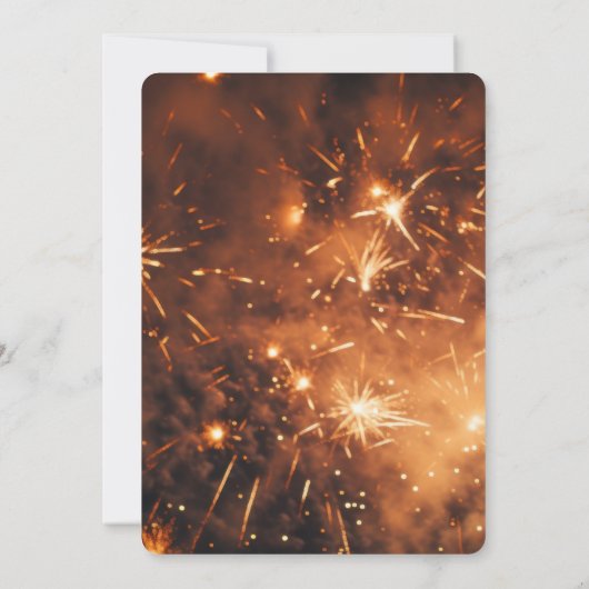 Erstellen Sie Ihre eigenen Gold Fireworks Einladung (Rückseite)