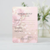 Erstellen Sie Ihre eigenen Gold Glitzer & Pink Pap RSVP Karte (Stehend Vorderseite)
