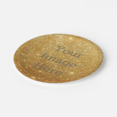 Erstellen Sie Ihre eigenen Gold Glitzer Sparkle-Im Pappteller (Schrägansicht)