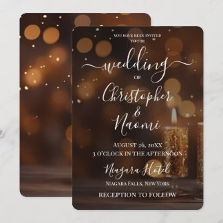 Erstellen Sie Ihre eigenen goldenen Bokeh-Kerzen Einladung