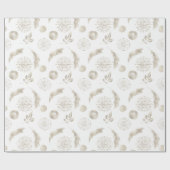 Erstellen Sie Ihre eigenen goldenen Federn & Schne Geschenkpapier (Flach)