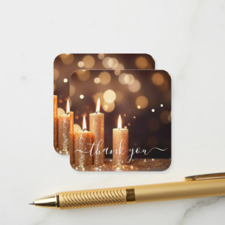 Erstellen Sie Ihre eigenen goldenen Glitterkerzen Begleitkarte