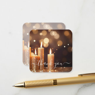Erstellen Sie Ihre eigenen goldenen Glitterkerzen Begleitkarte
