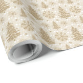 Erstellen Sie Ihre eigenen goldenen Weihnachtsbäum Geschenkpapier (Rolleneckpunkt)