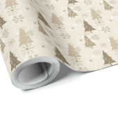 Erstellen Sie Ihre eigenen goldenen Weihnachtsbäum Geschenkpapier (Rolleneckpunkt)