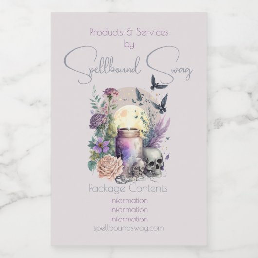 Erstellen Sie Ihre eigenen gotischen Rose Lebensmitteletikett (Einzelnes Label)