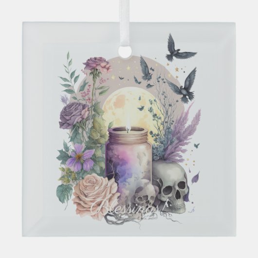 Erstellen Sie Ihre eigenen gotischen Rose Ornament Aus Glas (Vorderseite)