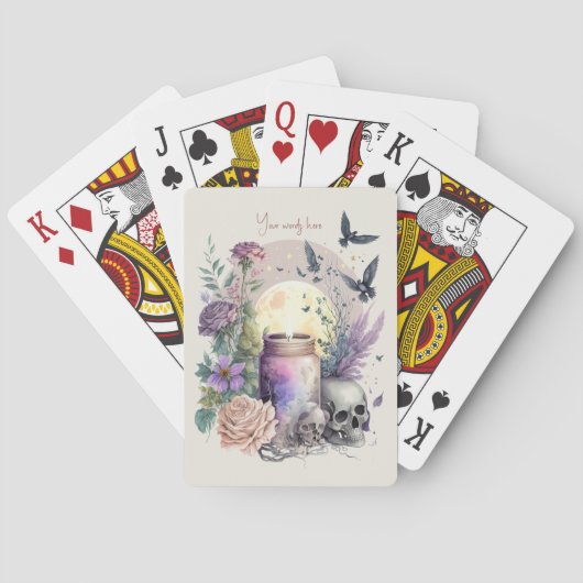 Erstellen Sie Ihre eigenen gotischen Rose Spielkarten (Rückseite)