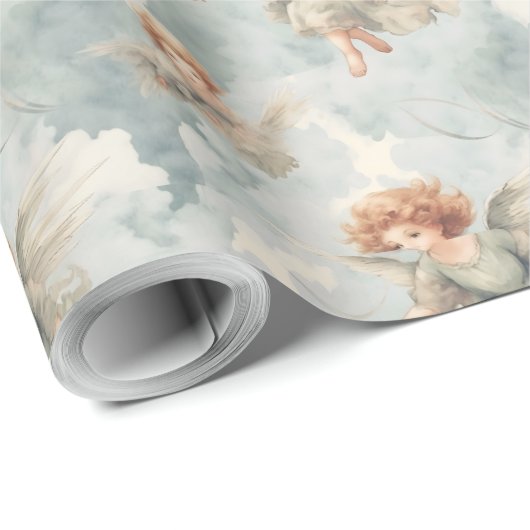 Erstellen Sie Ihre eigenen grünen Engel Geschenkpapier (Rolleneckpunkt)