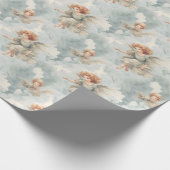 Erstellen Sie Ihre eigenen grünen Engel Geschenkpapier (Ecke)