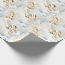 Erstellen Sie Ihre eigenen grünen Engel & Rosen Geschenkpapier