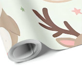 Erstellen Sie Ihre eigenen grünen Kawaii-Freunde T Geschenkpapier (Rolleneckpunkt)