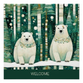 Erstellen Sie Ihre eigenen grünen Polarbären Poster (Vorderseite)