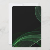 Erstellen Sie Ihre eigenen grünen schwarzen Ribbon Einladung (Rückseite)