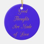 Erstellen Sie Ihre eigenen guten Gedanken mit Lieb Keramikornament (Vorne)