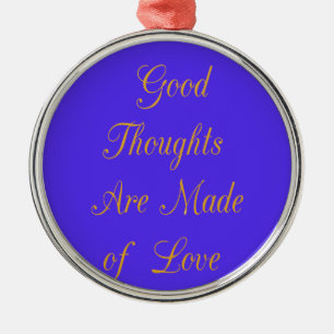Erstellen Sie Ihre eigenen guten Gedanken mit Lieb Silbernes Ornament