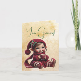 Erstellen Sie Ihre eigenen Heiterkeit Vintage Weih Feiertagskarte