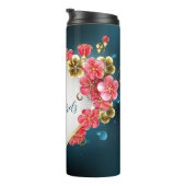 Erstellen Sie Ihre eigenen Herz- und Kirschblüten Thermosbecher (Nach rechts gedreht)