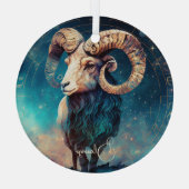 Erstellen Sie Ihre eigenen Himmelsäere Zodiac Ornament Aus Glas (Rückseite)