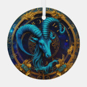 Erstellen Sie Ihre eigenen Himmelskorn Zodiac Ornament Aus Glas (Rückseite)