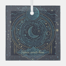 Erstellen Sie Ihre eigenen Himmelsmonde und -berge Ornament Aus Glas