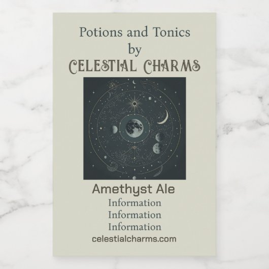 Erstellen Sie Ihre eigenen Himmelsmonde Weinetikett (Einzelnes Label)