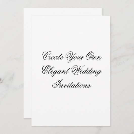 Erstellen Sie Ihre eigenen Hochzeitseinladungen Einladung (Vorne/Hinten)