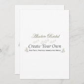 Erstellen Sie Ihre eigenen Hochzeitseinladungen Einladung (Vorne/Hinten)